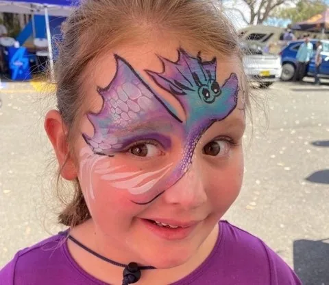 Butterfly face painting design